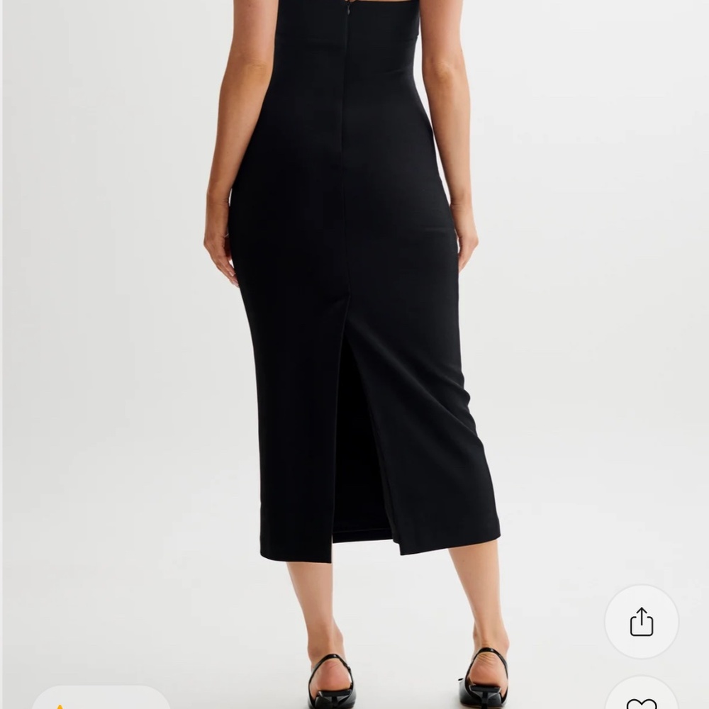 Meshki midi black halter neck dress new w tags